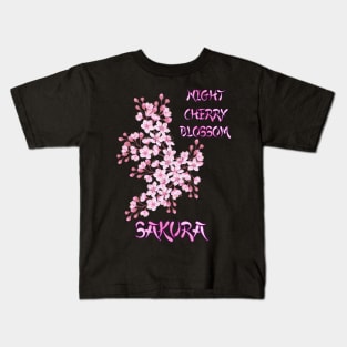 The night of the cherry blossom-Sakura Kids T-Shirt